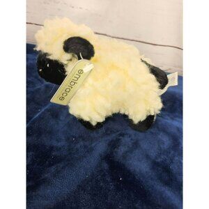Embrace Beige‎ Wooly Small Sheep Black Ears Stuff Plush Animal Toy
